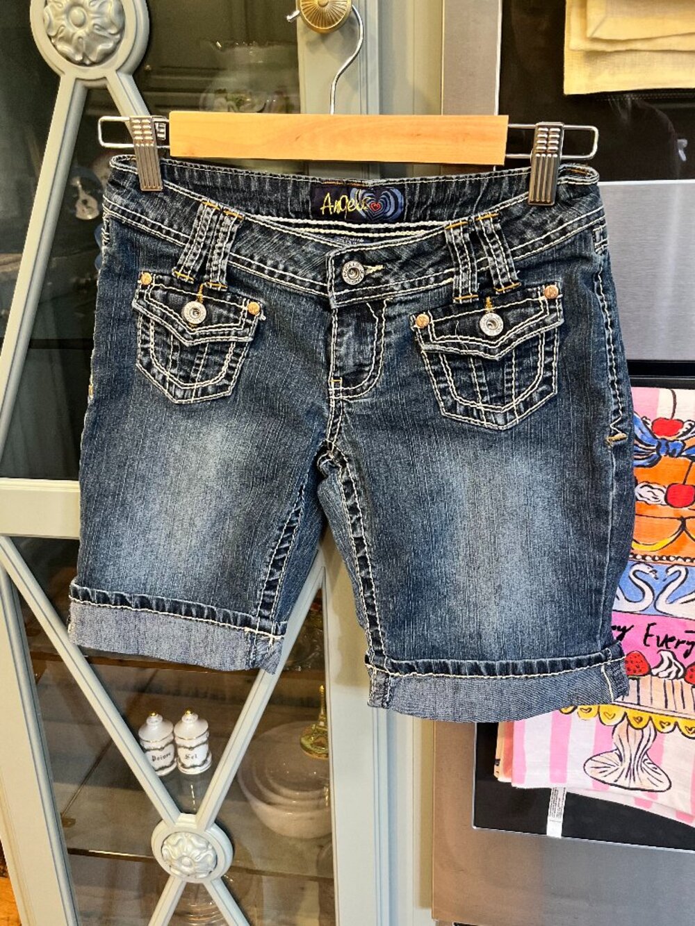 Y2K Angels Jean Shorts